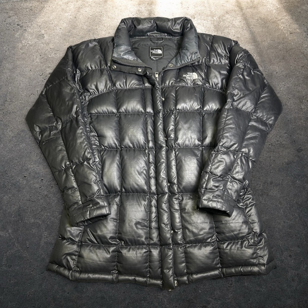 The North Face 600 Down Puffer Jacket Black Quilted Parka Gorpcore XL Retro - Picture 1 of 7